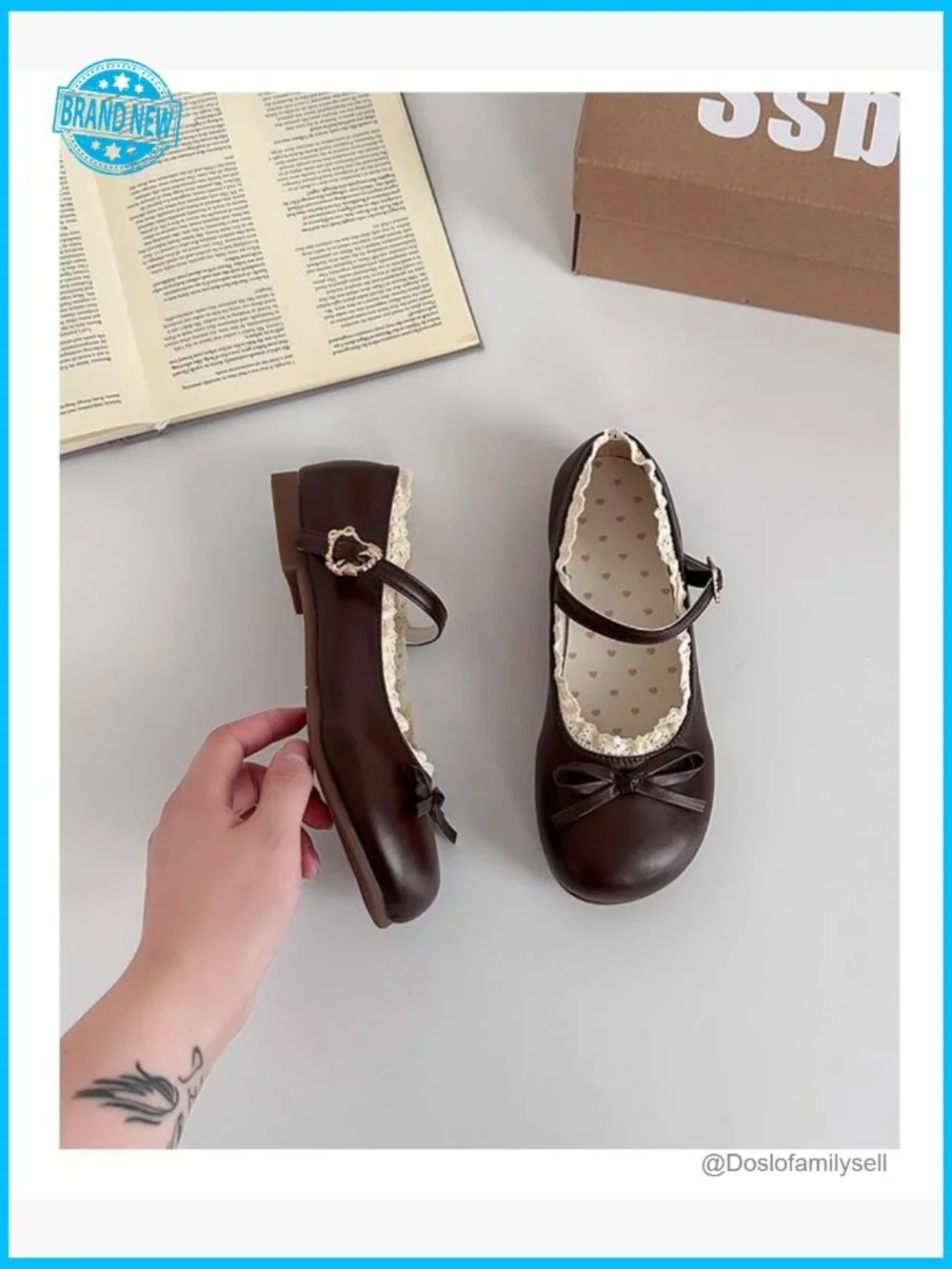 Lace Mary Jane Flats Sweet Kawaii Y2K Round Toe Bow Flats Dressy Office Casual
